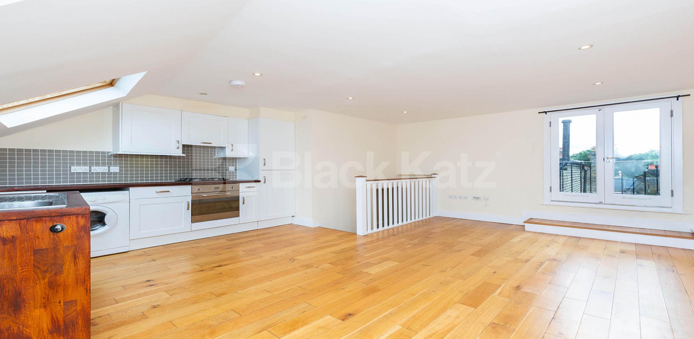 Superb top floor split level one bedroom property minutes from Clapton station Mount Pleasant Lane, Clapton